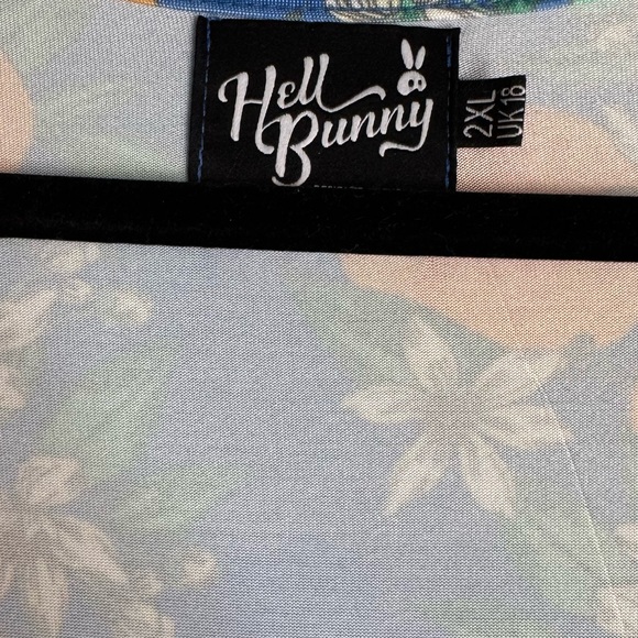 Hell Bunny pinup Citrus Print Fit & Flare Dress Retro Summer 🍊 2XL uk18 - Picture 5 of 5